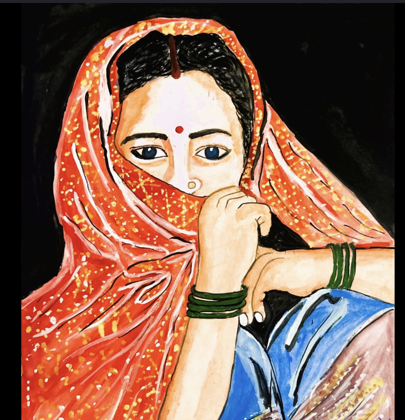 Kaki in traditional Rajasthani dress